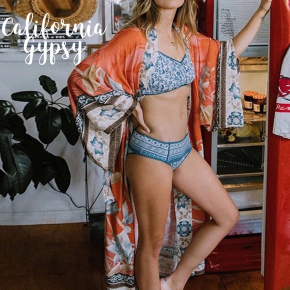 Gypsy Flamingo Boho Duster Kimono - Picture 9 of 9